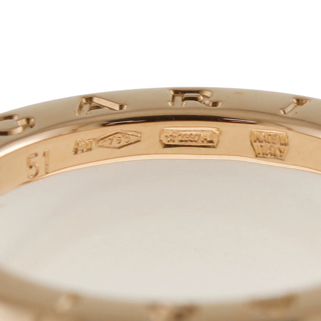 Pre-Owned Bvlgari B Zero One B-zero.1 4 Band Ivory Ceramic Ring No. 10 18K Women's BVLGARI (Good)