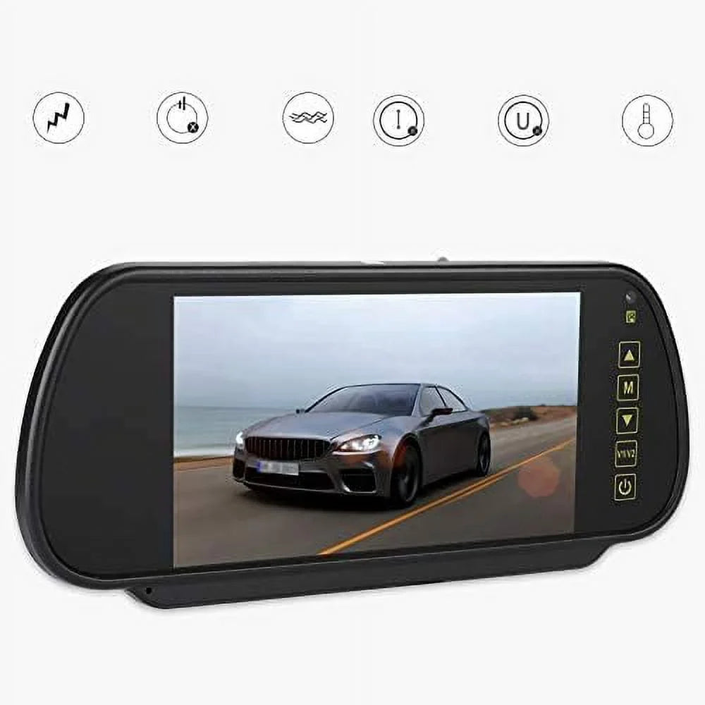 Bileeko 7 Inch Digital LCD Car Monitor Sizecreen for Parking Backup Camera with Bracket, Vehicle Rear View External Car Rearview Mirror, Car DVD Display