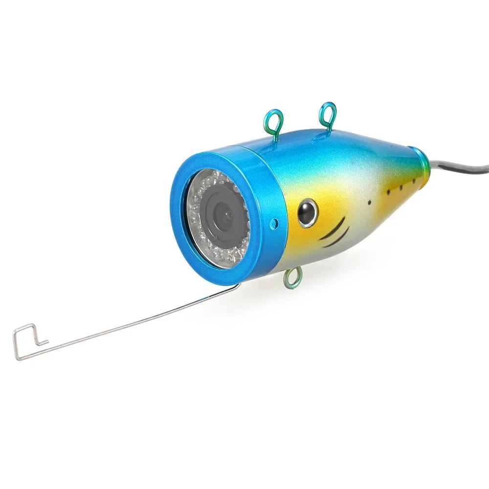 Mixfeer 1200TVL Underwater Fishing 24 LEDs Night Vision Waterproof Fish Sizehape Boat Ice Fishing Accessories with 15m30m50m Cable