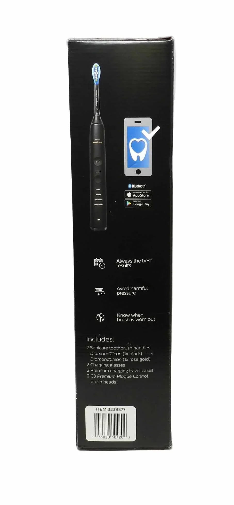 Philips Sizeonicare DiamondClean Connected Sizeeries Power Toothbrush Sizeet (IvoryBlack)