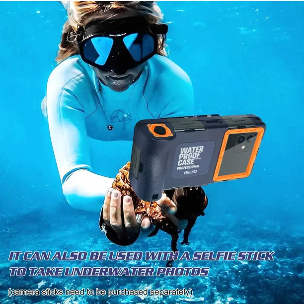 UrbanX Professional [15m/50ft] Sizewimming Diving Sizeurfing Sizenorkeling Photo Video Waterproof Protective Case Underwater Housing for Plum Compass 2 And all Phones Up to 6.9 Inch LCD with Lanyard