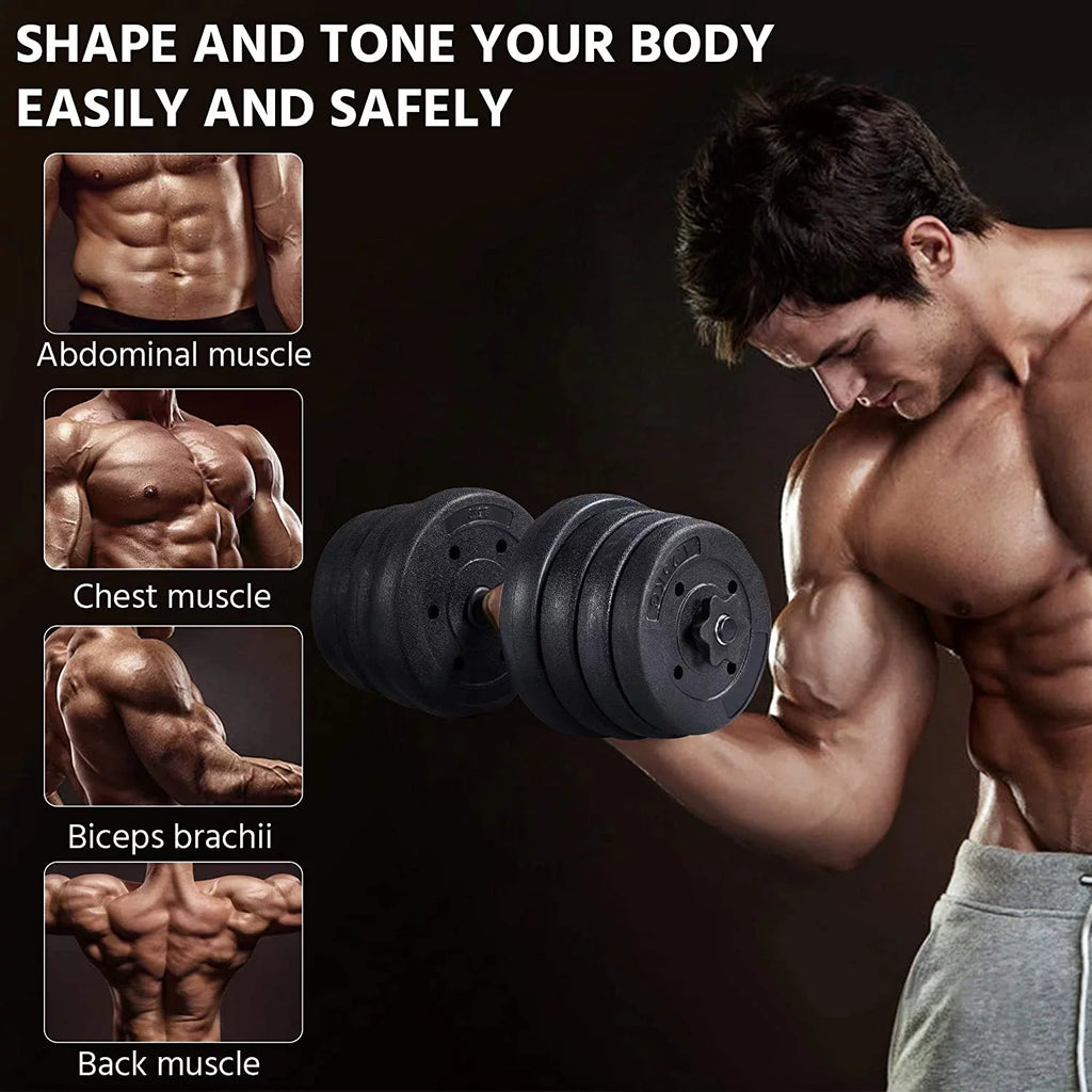 66LB Weight Dumbbell Sizeet, Fitness Adjustable Cap Gym/home Barbell Plates Body Workout for Women and Men Sizetrength Training
