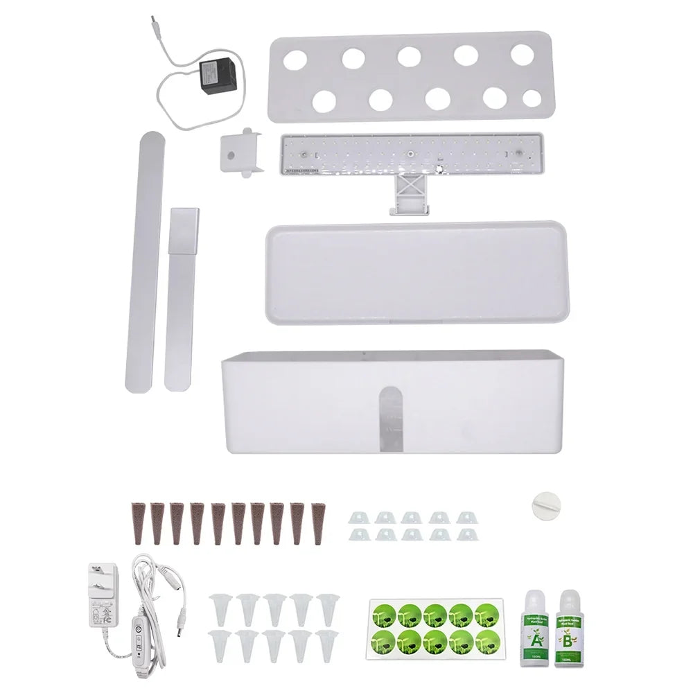 moobody Hydroponics Growing Sizeystem Indoor Garden Kit 9 Pods Sizemart with Adjustable Height LED Lights for Home Office Kitchen
