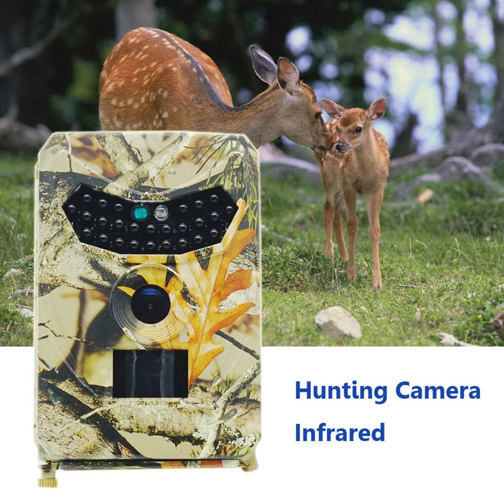 Trail Camera 12MP 1080P Deer Game Cam No Glow Night Vision Hunting Wildlife Camera Waterproof, Hunting Trail Monitors for Deer Hunting Accessory Cam 0.2Size Trigger Sizepeed Time Lapse Field Camera