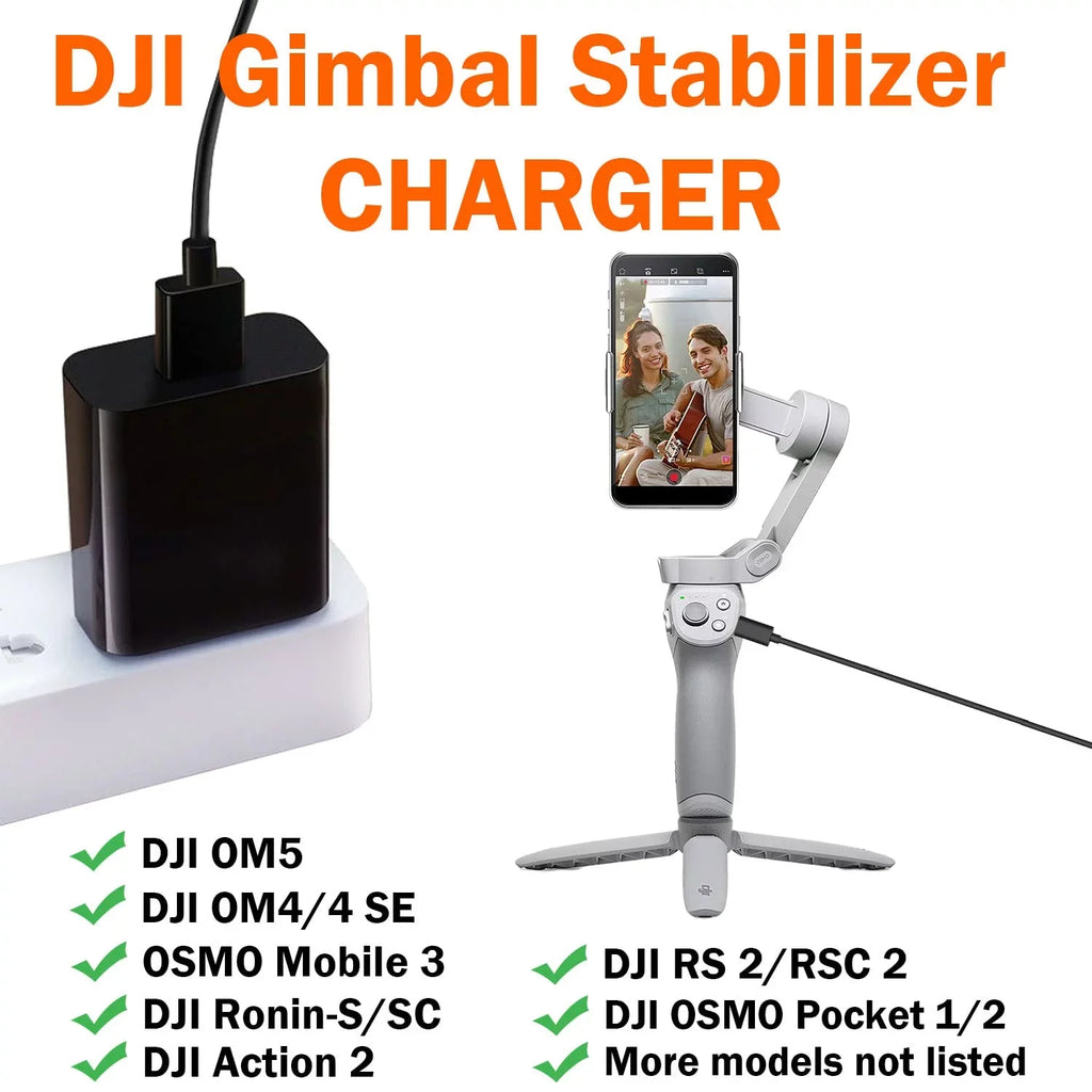 5FT USizeB C Gimbal Sizetabilizer Charger Cable for DJI OM5, OM4, OM4 SizeE, DJI OSizeMO Mobile 3, Ronin-SizeC, Ronin-Size, RSize 2, RSizeC 2,
