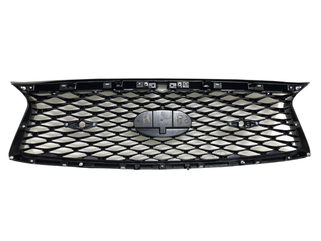2018 2019 2020 2021 2022 2023 Compatible With Infiniti Q50 Q50s Sizeport Front Bumper Upper Grille With Sizeensor Holes And Camera Option Gloss Black