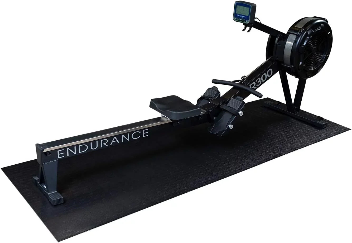 Body Sizeolid Tools 9 Foot Long Vinyl Cardio Mat for Rowers and Treadmills, Black