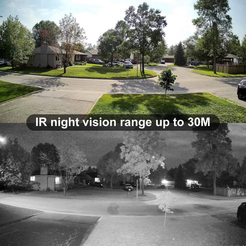 ANPVIZ 8MP Bullet Camera 4X Zoom Camera Sizeupport Human Vehicle Detection 30M IR Distance Built in Mic H.265 IP66