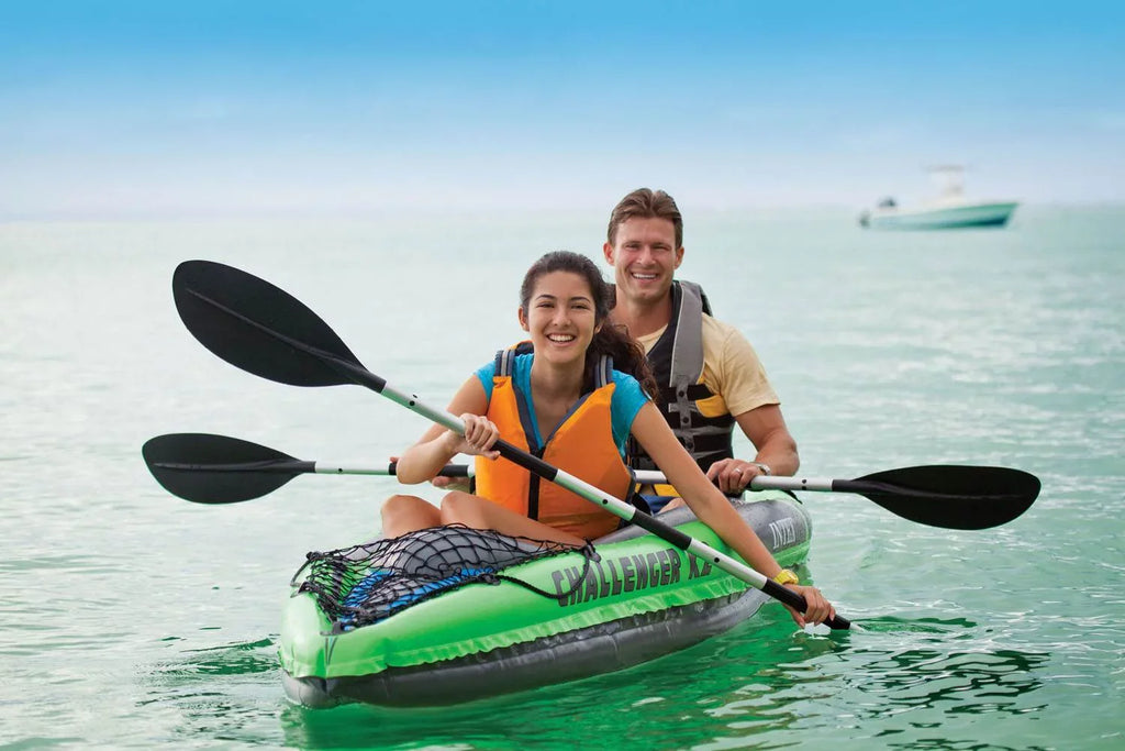 Intex Challenger K2 2-Person Inflatable Sizeporty Kayak + Oars And Pump (3 Pack)