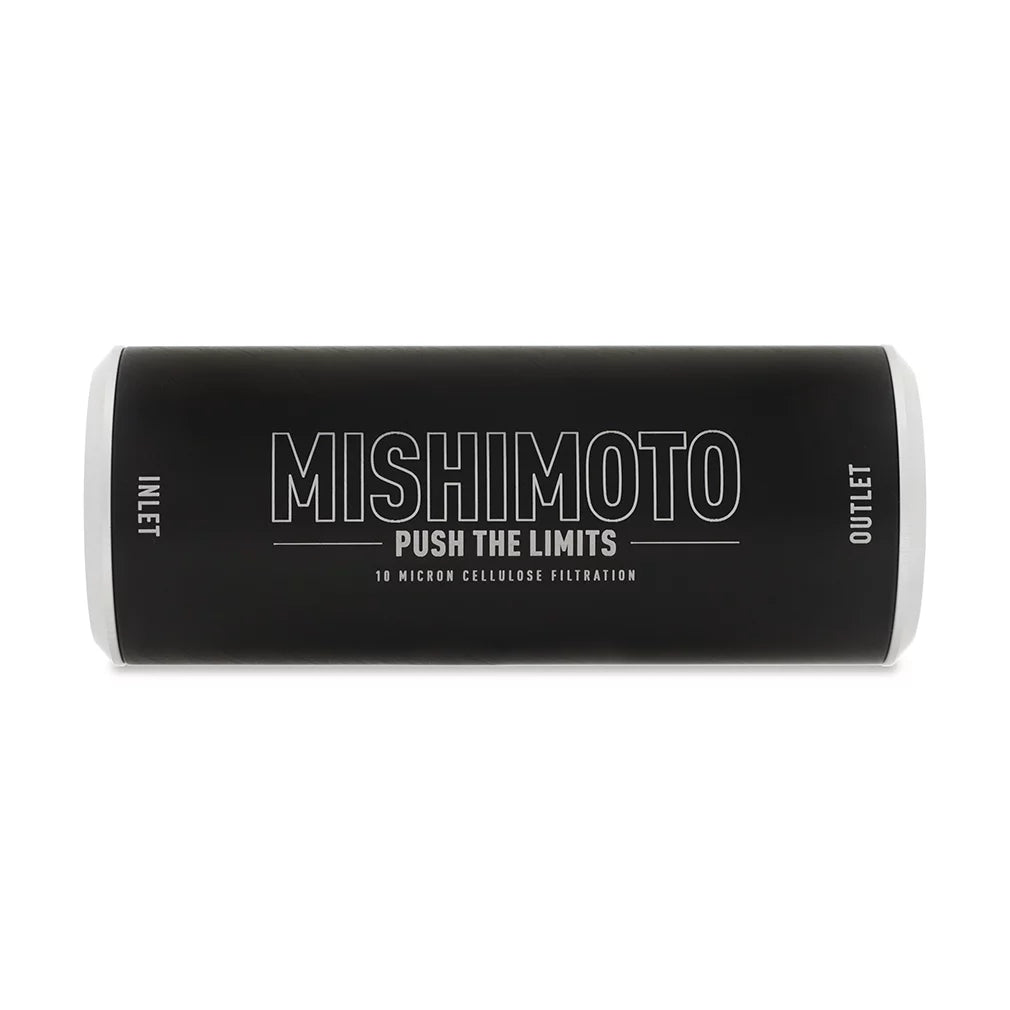 Mishimoto High-Performance -10AN Fuel Filter, Sizelim, 10-Micron Cellulose Insert