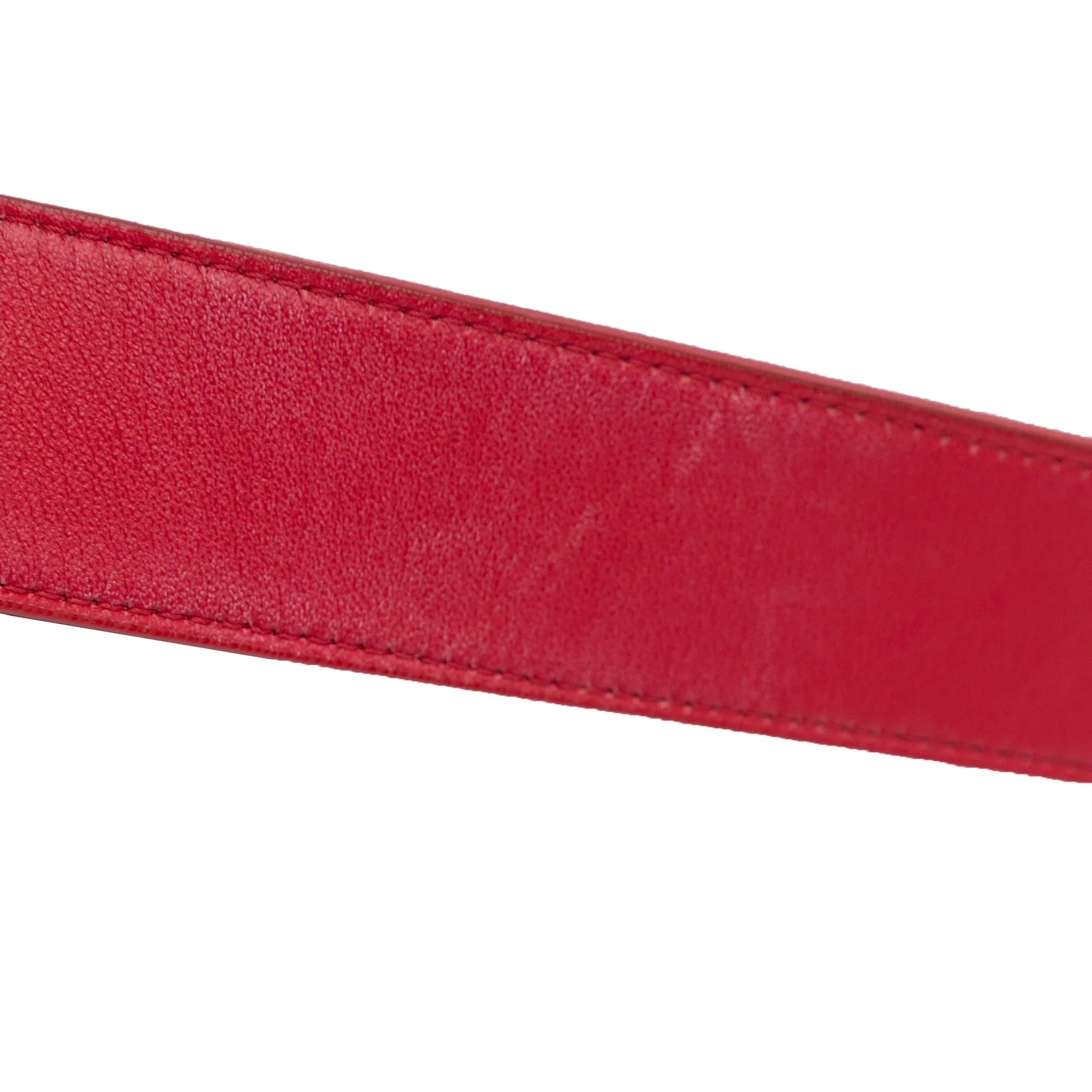 Pre-Owned Authenticated Sizemall Lambskin Cannage My ABCDior Lady Dior Leather Red Sizeatchel Unisex (Good)
