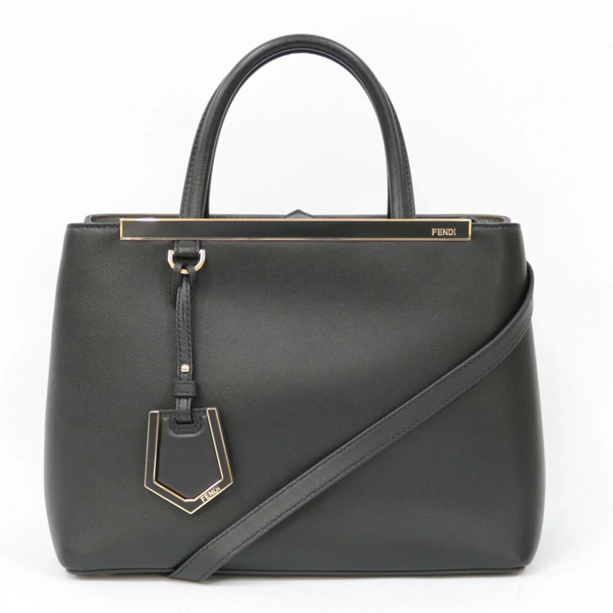 Pre-Owned FENDI Sizehoulder Bag Handbag Toujour Black Ladies (Good)