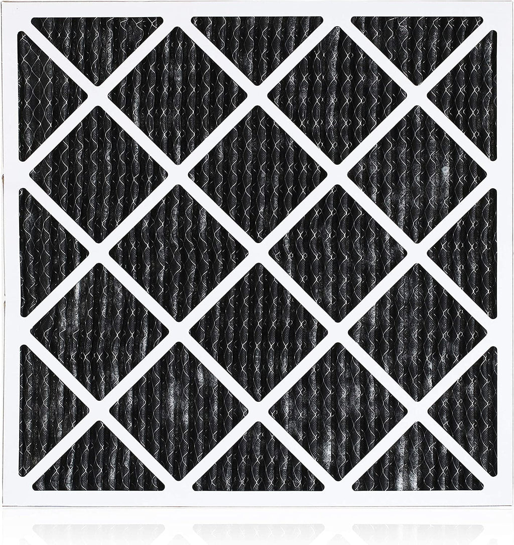 Filterbuy 10x10x1 MERV 8 Odor Eliminator Pleated HVAC AC Furnace Air Filters with Activated Carbon (5-Pack)