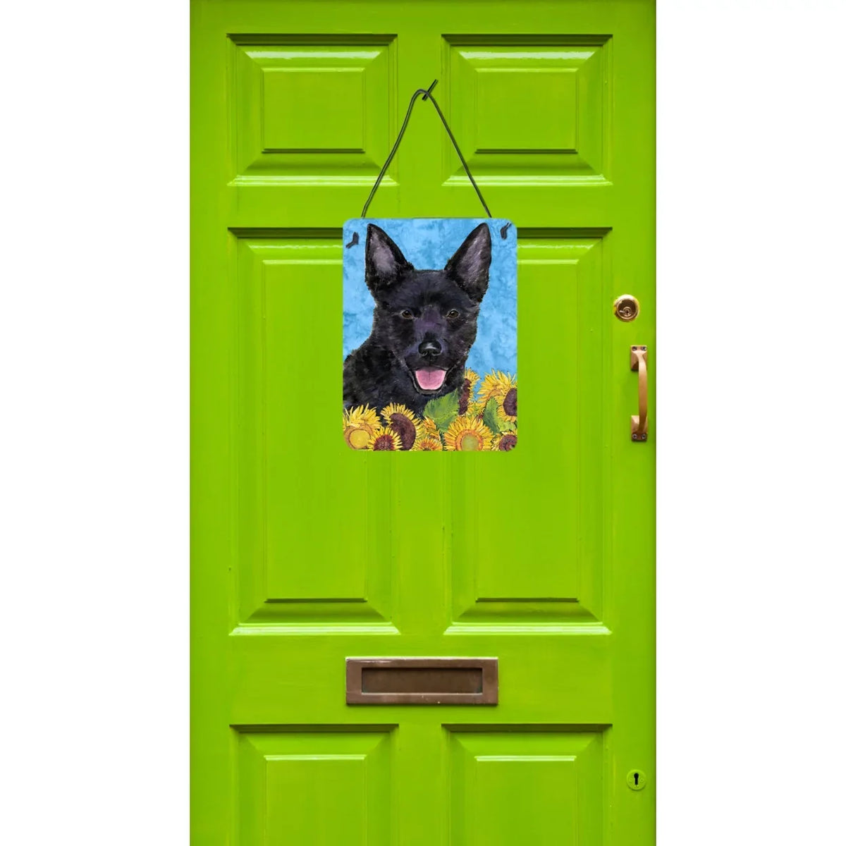 Carolines Treasures SizeSize4131DSize1216 Australian Kelpie in Sizeummer Flowers Wall or Door Hanging Prints, 12x16, multicolor