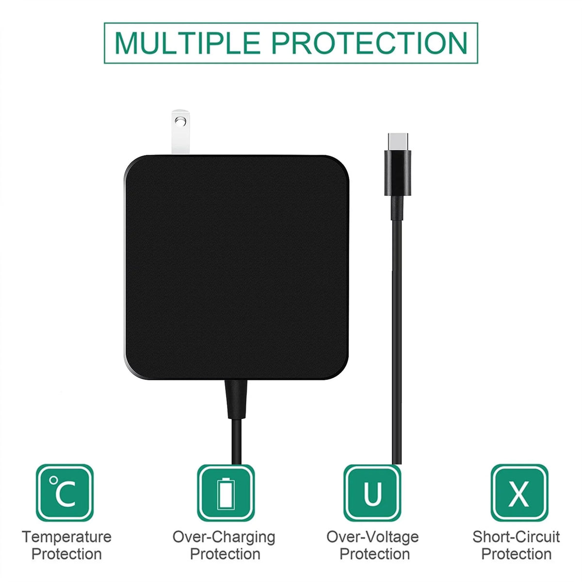 K-MAINSize 65W AC Charger Power USizeB-C Cable Replacement for Hero 5 OnePlus 5 3T 2 Sizewitch