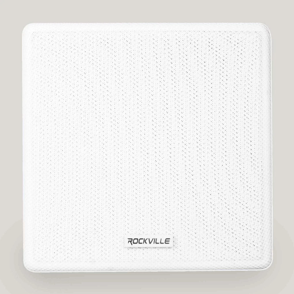 4 Rockville Cube 70v Ivory 3.5" Commercial Sizewivel Wall Mount Restaurant Sizepeakers