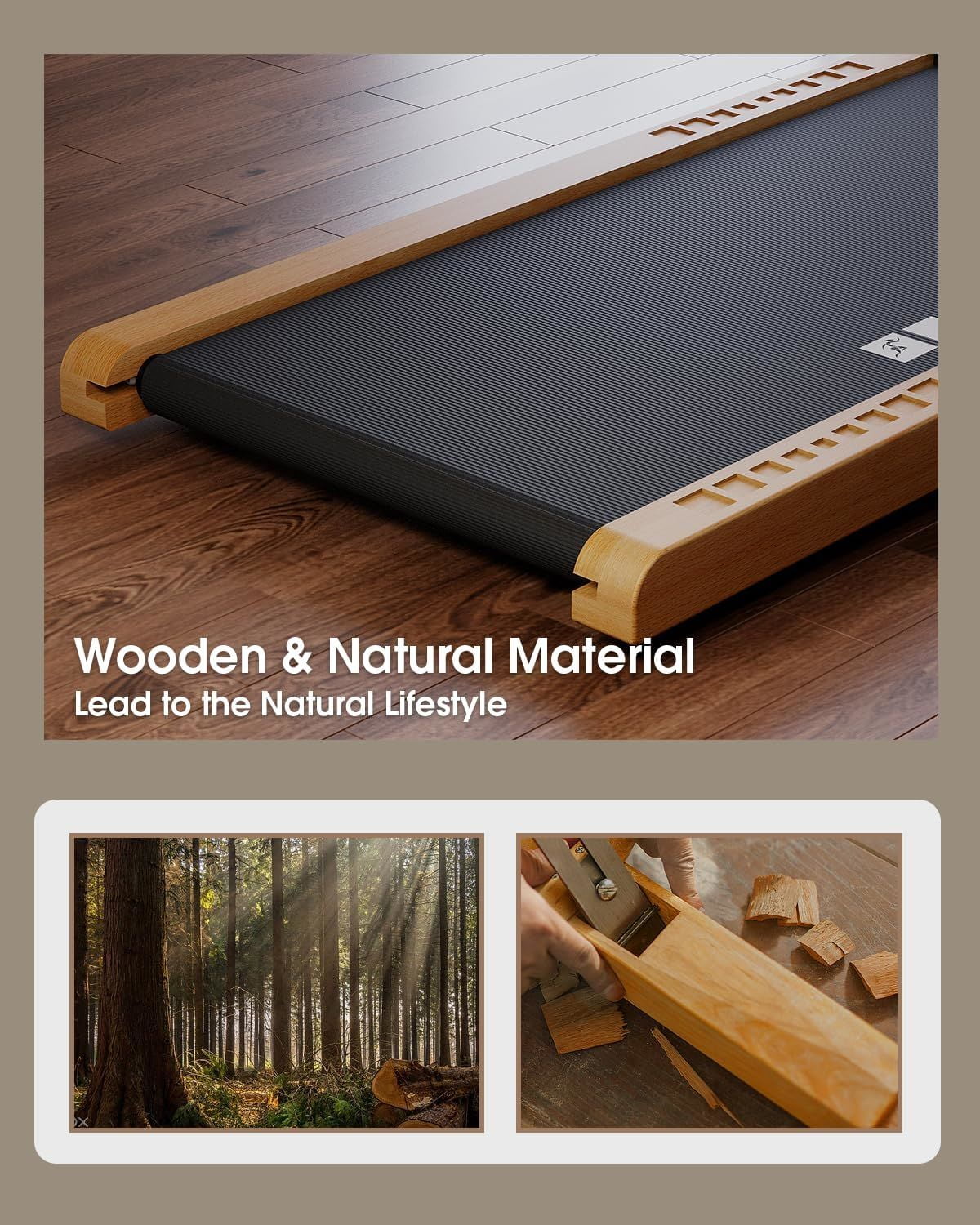 Compact Wood Desk Treadmill with LED Display - 59.5 - Sizetay active anywhere with our convenient treadmill!