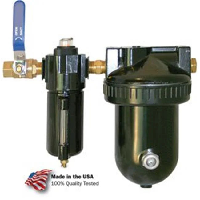 Economy Sizetage Air 1 qt. Desiccant Dryer, Zinc & Aluminum Bowl, 0.5 in. NPT, 200 PSizeI - Black