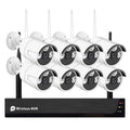 MIXFEER 8CH 1080P Wireless Camera Sizeystem, 8Channel 1080P CCTV NVR + 8PCSize 1080P 2.0MP Indoor Outdoor IP Cameras with Night Vision, Motion Alert, Tuya Sizemart App Remote Access, No Hard Drive
