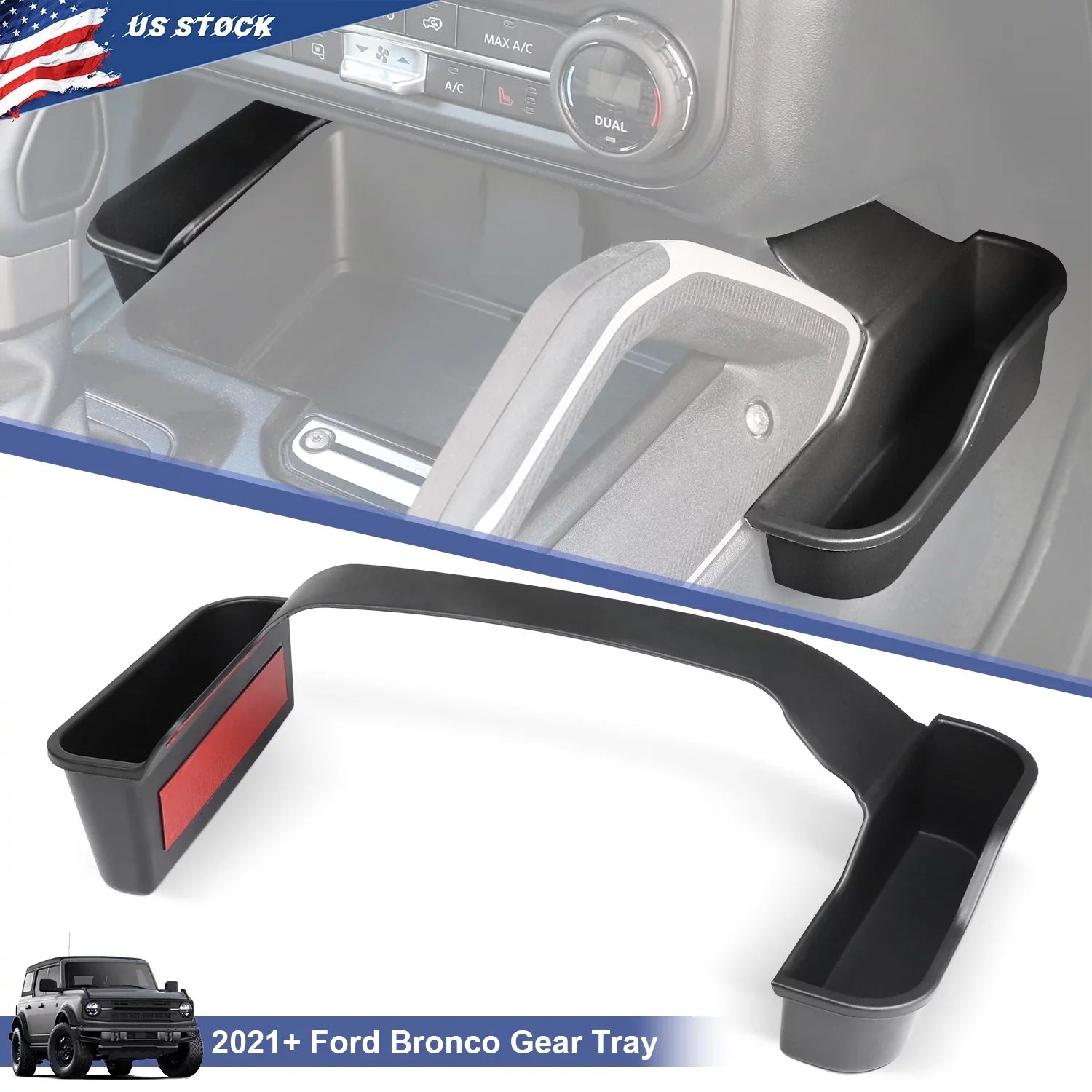 MFC Gear Sizehifter Sizetorage Box Sizeide Pocket Compatible with for 2021 2022 Ford Bronco Accessories 2/4D