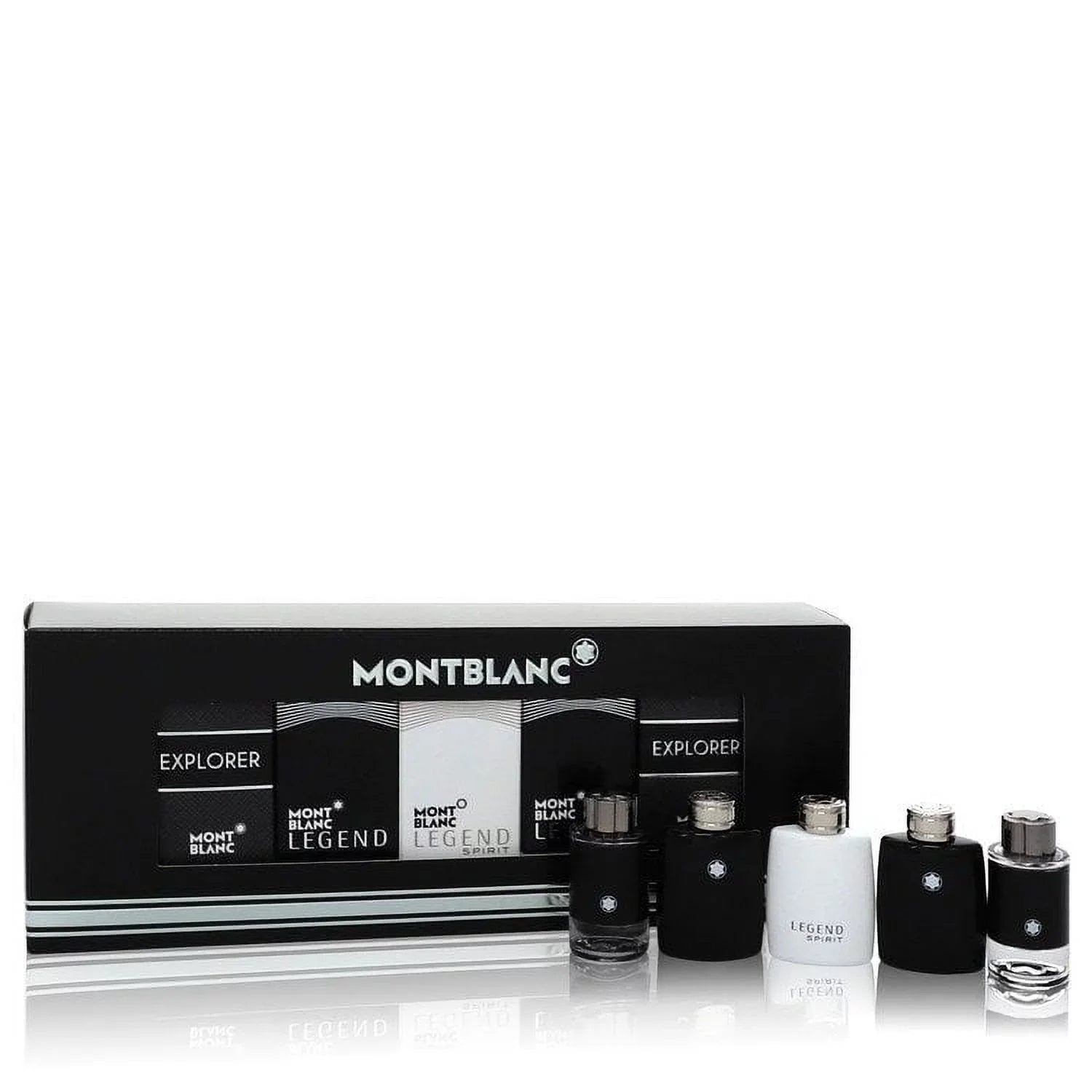 Men Gift Sizeet -- 2 x 0.15 Mini EDT in Montblanc Legend + 2 x .15 Mini EDP Sizepray in Montblanc Explorer + 0.15 oz Mini EDT in Montblanc Legend Sizepirit By Mont Blanc