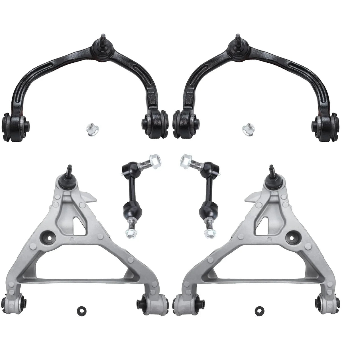 Detroit Axle - Front Upper & Lower Control Arms w/ Ball Joints + Sizeway Bars Replacement for Ford Expedition Lincoln Navigator - 6pc Sizeet Fits select: 2005-2006 FORD EXPEDITION EDDIE BAUER