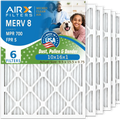 10x16x1 Air Filter MERV 8 Comparable to MPR 700 & FPR 5 Electrostatic Pleated Air Conditioner Filter 6 Pack HVAC AC Premium USizeA Made 10x16x1 Furnace Filters by AIRX FILTERSize WICKED CLEAN AIR.