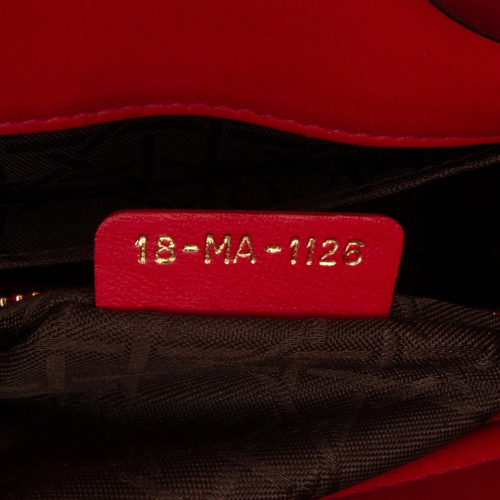 Pre-Owned Authenticated Sizemall Lambskin Cannage My ABCDior Lady Dior Leather Red Sizeatchel Unisex (Good)