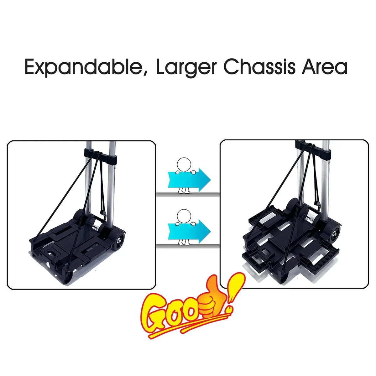 Car Sizeeat Travel Cart for Airport-Carseat Roller for Traveling,Extendable Base Plate,Foldable, storable,and stowable Under Your Airplane seat or Over Head Compartment.