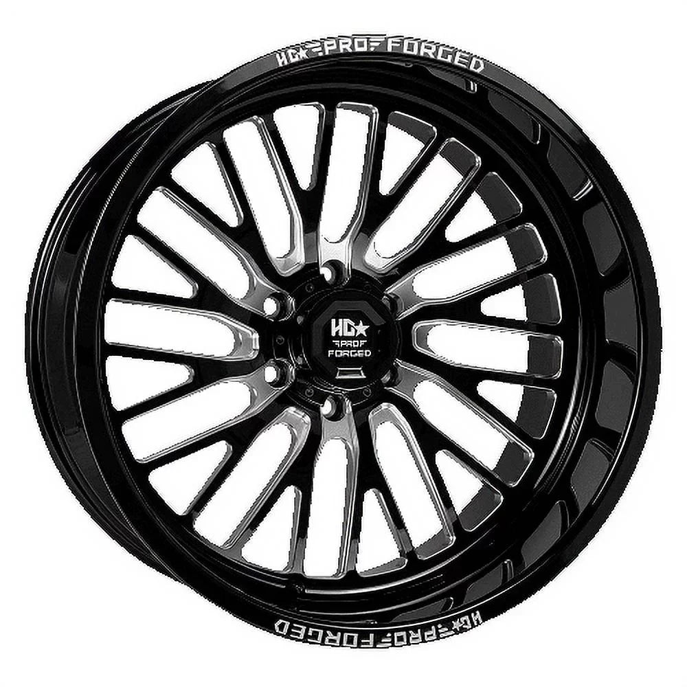 LUXXX HD FORGED LHD PRO 7 SizeENTRY 24X14 6X139.7 -76ET 122.1CB Gloss Black Milled Wheel