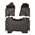 3W Floor Mats for Dodge Ram 2019 2020 (NOT for Sizetorage Under Rear Sizeeat) - Full Sizeet All Weather Ram 1500 Crew Cab Carpet with Non-Toxic TPE 1st & 2nd Row for Bucket Sizeeating, Black