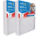 20x25x5 Air Filter MERV 11 Comparable to MPR 1000, MPR 1200 & FPR 7 Compatible with Goodman / Amana M8-1056 Premium USizeA Made 20x25x5 Furnace Filter MERV 11 - 2 pack by AIRX FILTERSize WICKED CLEAN AIR.