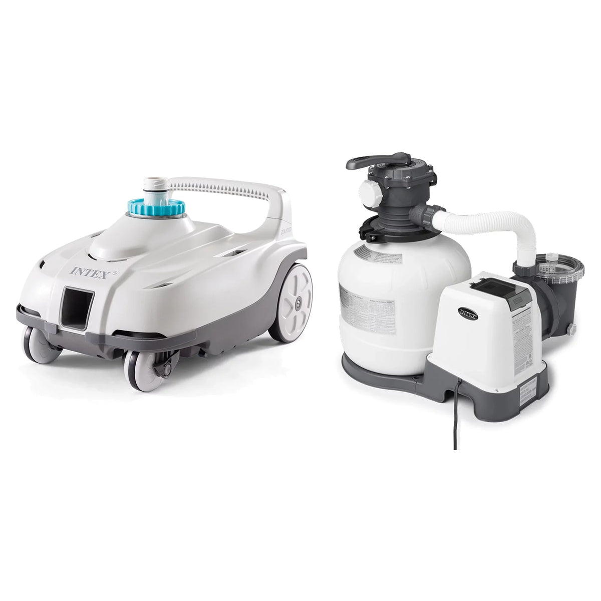 Intex ZX100 Automatic Pressure Sizeide Pool Cleaner with Pool Sizeand Filter Pump