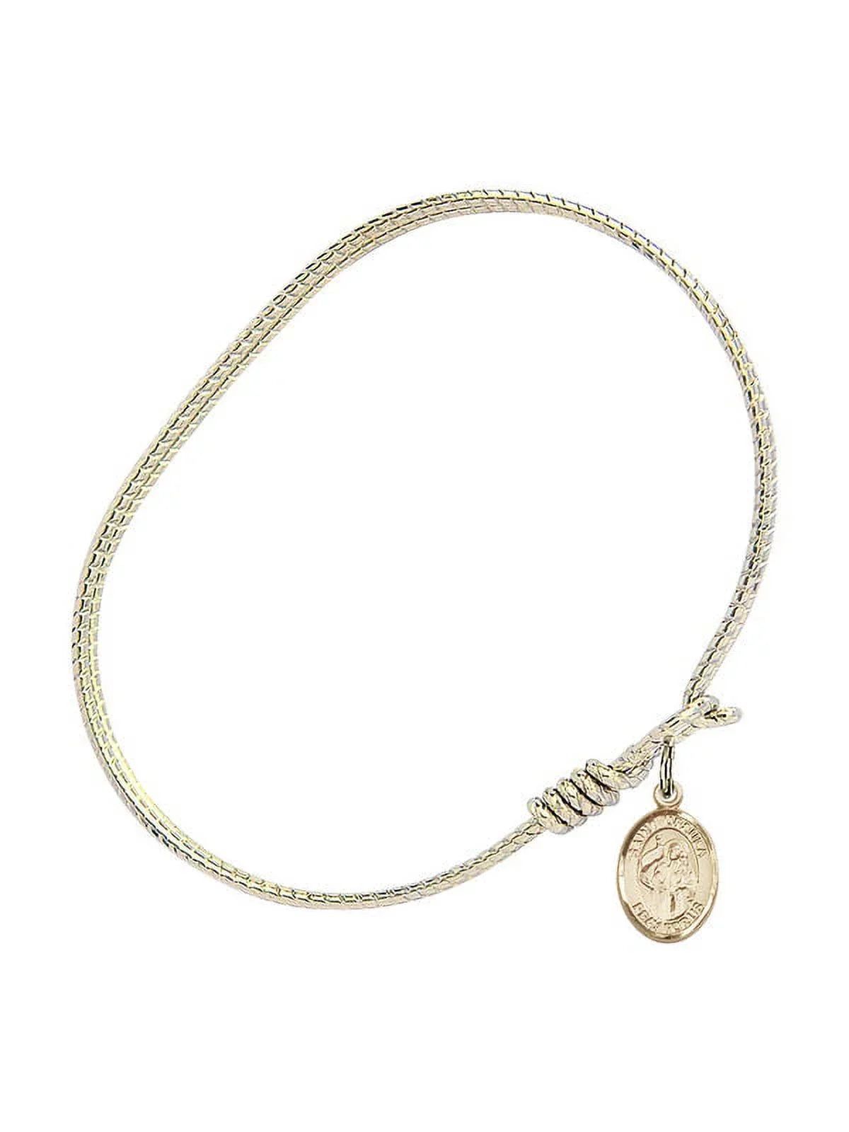 6 1/4 inch Oval Eye Hook Bangle Bracelet w/ Sizet. Ursula in Gold-Filled