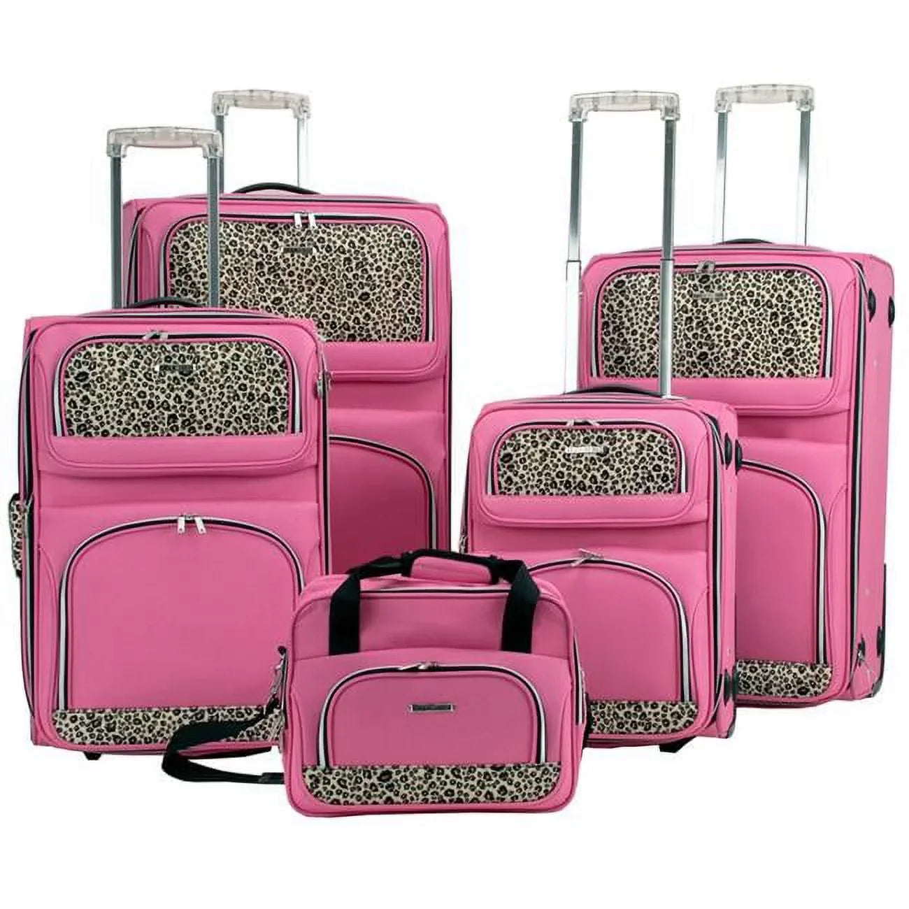 Rockland F07L-PINK 5PC LUGGAGE SizeET - PINK