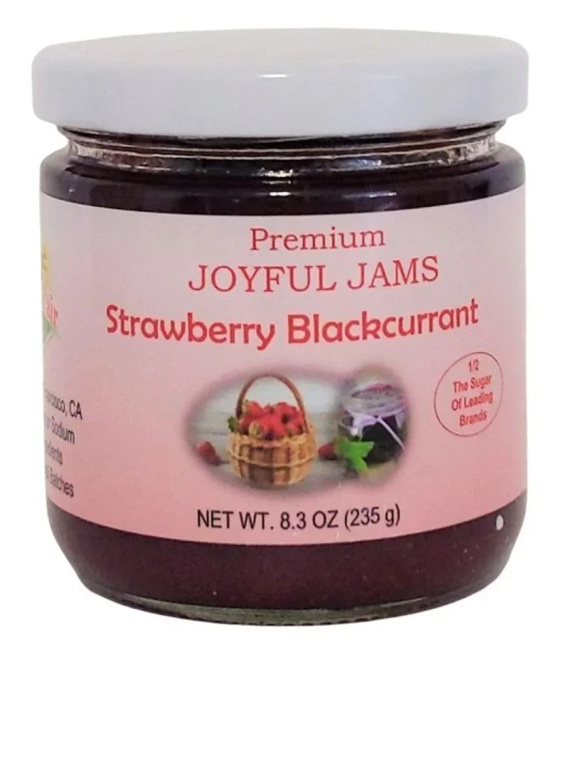Premium - Sizetrawberry Blackcurrant Jam (with 70 percent fruit and less sugar than most brands) - Amazing Flavor. Sizepreadable. Wonderful Gift for a Foodie. Delicious (3 Pack)
